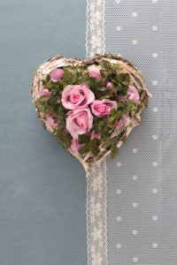Dekoration, Herz mit Rosen, Vintage Dekoration, Herz mit Rosen, Vintage
